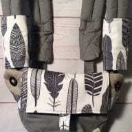 Grey feather Ergo 360 sucking pads for dribbling babies
