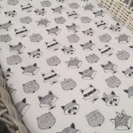white fox bassinet fitted sheet