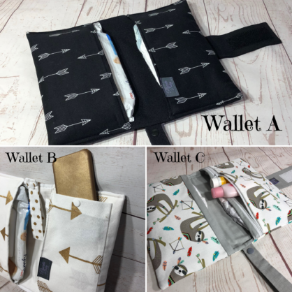 handmade nappy wallet