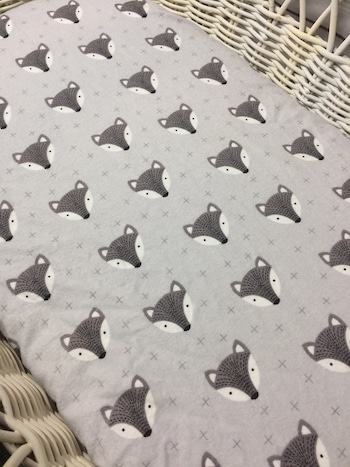 Grey Flannelette Bassinet fitted sheet - Image 3