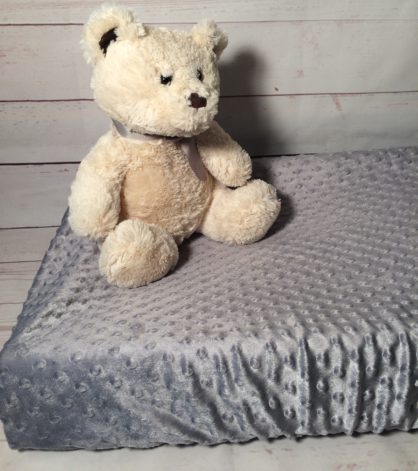 grey minky change table cover