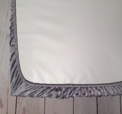 grey minky change table cover