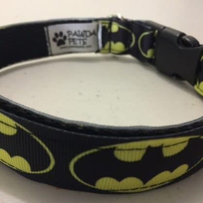 Batman Dog Collar in yellow or pink - Image 7