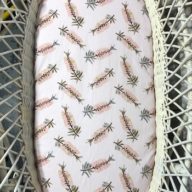 Pink floral fitted sheet
