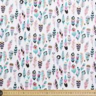 multicolour feather bassinet fitted sheet