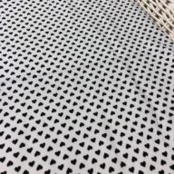 black and white heart cot fitted sheet