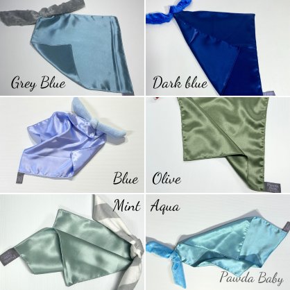 100% Mulberry silk bunny ear baby security blanket - Image 9