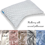 Zoey curved silk pillowcase