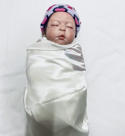 100% Mulberry silk newborn swaddle blanket wrap - Image 2